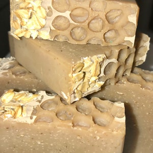 Rustic Oatmeal Honey Soap | Oatmeal Soap | Oats Soap | Oatmeal, Milk and Honey | Soothing Soap |