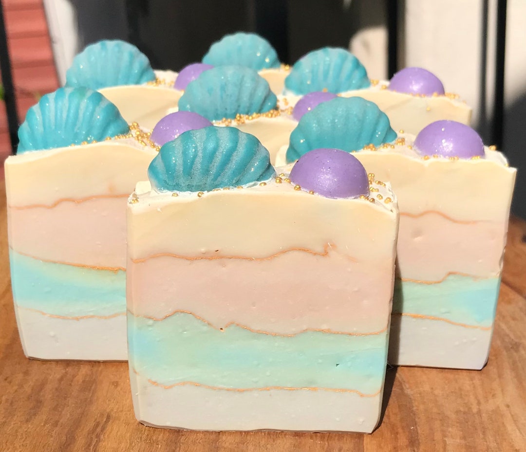 SALE -TURQUOISE ISLE Soap | Beach Ocean Sea Shell Soap - Etsy