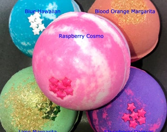 Large Bath Bombs | COCKTAIL Bath Bomb | You Choose the Scent Bath Bomb | Fizzy Bath Bombs | Tropical Cocktail Collection