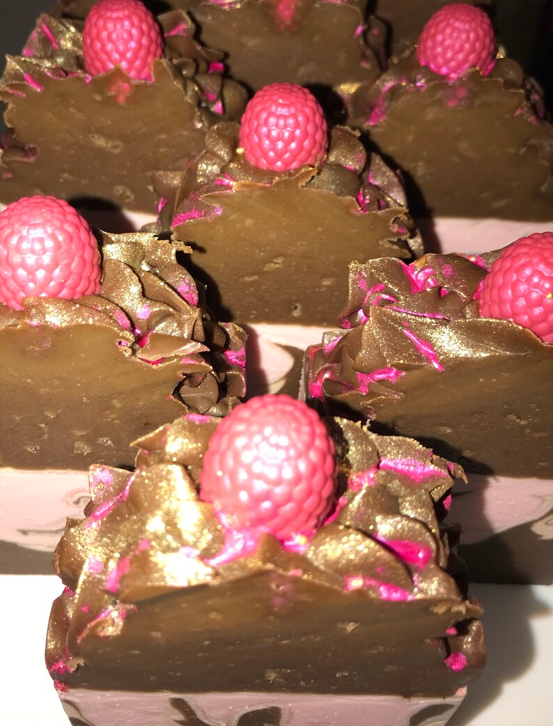 Raspberry Chocolate Truffle Artisan Soap DELICIOUS DESSERT SERIES image 3