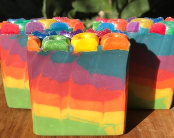 FRUITLOOP SOAP | Fruity O's Soap | Cereal Soap | Citrus Soap | Rainbow Soap | Artisan Soap