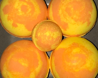 Large BRIGHT & HAPPY CITRUS Bath Bomb - Essential Oil Fizzy Bath Bombs