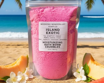 Island Life BATH BOMB Crumbles | Tropical Bath Fizzies | Fizzy Bath Bombs | Gifts
