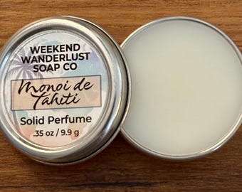 SOLID PERFUME Tin .35oz - intoxicating, exotic, seductive, essential oil, fragrance, solid lotion, cuticle balm