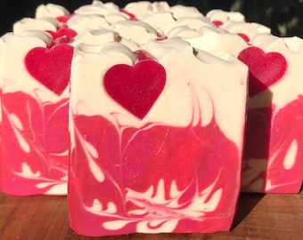 CINNAMON RED HOT Soap | Cinnamon Heart Valentine Soap | Valentine's Day Soap |  Love