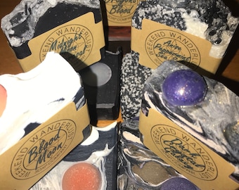 HALLOWEEN SOAP SET Artisan Soap Gift Set of 6 - Spooky Autumn Fall