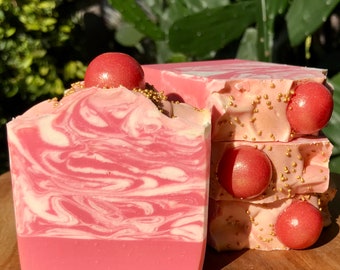 PEACH BELLINI SOAP | Peach Soap | Champagne Soap | Artisan Soap |