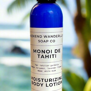 Monoi de Tahiti Body Lotion | Tiare Flower Body Lotion | 4 oz, 8oz, 12oz | TAHITIAN GARDENIA LOTION