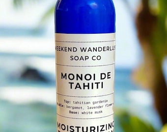 Monoi de Tahiti Body Lotion | Tiare Flower Body Lotion | 4 oz, 8oz, 12oz | TAHITIAN GARDENIA LOTION