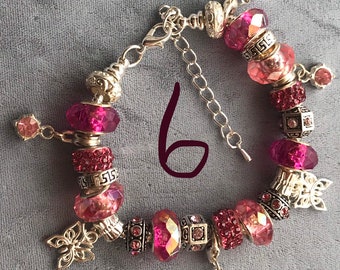 European Style Charm Bracelets with Screw-end Lobster Clasp & Chain Extender with Ball Pendant