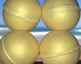Large Bath Bombs | GOLD Bath Bombs | Sparkle Bath Bomb | Shimmer Bath Bomb | GLITTER Bath Bomb | Fizzy Bath Bombs | Coconut Bath Bomb