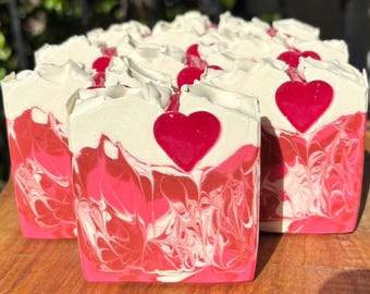 CINNAMON RED HOT Soap | Cinnamon Heart Valentine Soap | Valentine's Day Soap |  Love Soap | Heart Soap