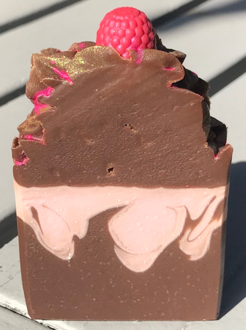 Raspberry Chocolate Truffle Artisan Soap DELICIOUS DESSERT SERIES image 1