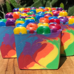 LOOPY FRUIT SOAP | Fruity O's Soap | Cereal Soap | Citrus Soap | Rainbow Soap | Artisan Soap