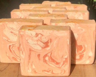 SALE SOAP | Georgia Peaches and Cream Artisan Soap | Peach Soap | Peachy Clean