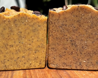 SALE - 2 ESPRESSO SOAPS | Caffeine & Coffee Scrub Soap |  Exfoliating | Bestseller
