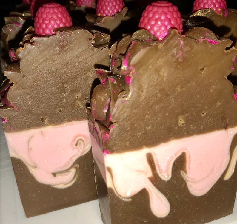 Raspberry Chocolate Truffle Artisan Soap DELICIOUS DESSERT SERIES image 4