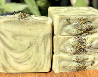 MATCHA & BERGAMOT Soap | Herbal Soap | Artisan Soap | Matcha Soap | Green Tea Soap