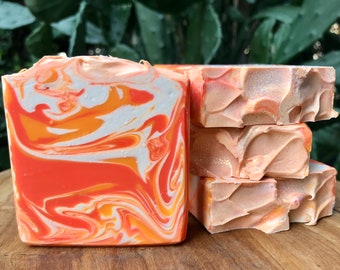 DREAMSICLE Soap | Orangesicle Soap | Orange Creamsicle Soap | Orange Sherbet | Vanilla Ice Cream Soap