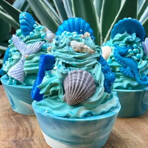 OCEAN LIFE Soap | CUPCAKE Soap | Under the Sea Soap | Bakery Soap | Seahorse Soap | Sea Turtle Soap | Mermaid Soap | Sea Shell Soap