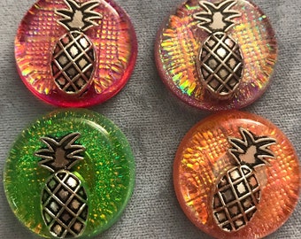 Resin Refrigerator Magnets- Pineapple, Sea Shells, Sunshine, You Choose