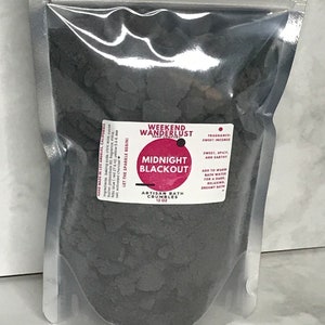 MIDNIGHT DARK BLACKOUT Moon Rocks Fizzy Bath Bomb Crumbles 12 oz bag
