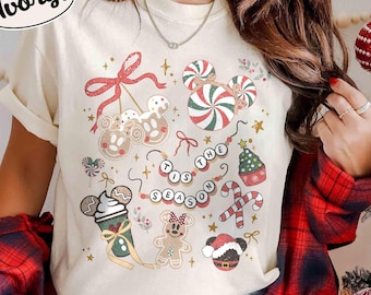 Comfort Color® Disney Christmas Mickey Ear Shirt Disney Christmas tee Disney Xmas Kids Shirt Disney Holiday Trip Disney Christmas Shirt