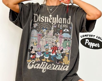 Retro Disneyland California Comfort Colors Shirt, Mickey And Friends Tee, Space Mountain Shirt, Disney Vacation Shirt,Disney Trip 2026 Shirt