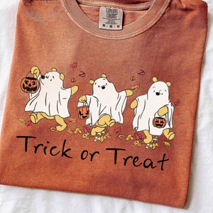 Retro Pooh Ghost Halloween Shirt, Winnie The Pooh Halloween Shirt, Spooky Season Shirt, Pooh Shirt, Cute Fall Shirt, Trick Or Treat Shirt