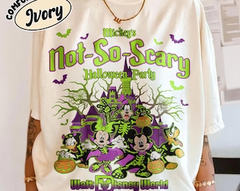 Vintage Mickey's Not So Scary 2025 Shirt, Mickey & Friends Skeleton Halloween Family Costume, WDW Halloween Group Shirts