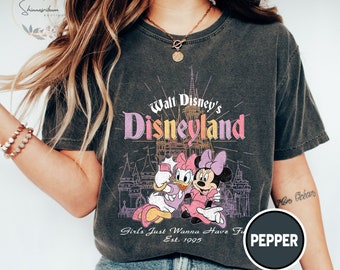 Retro Minnie and Daisy Shirt, Girls Just Wanna Have Fun Shirt, Best Friends Minnie and Daisy Shirt, Disney Besties Shirt , Disneyland Shirt