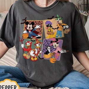Disney Halloween Comfort Colors Shirt, Mickey And Friends Halloween Shirt, Mickey&#39;s Not-So-Scary Halloween Party Tee, Disney Halloween Shirt