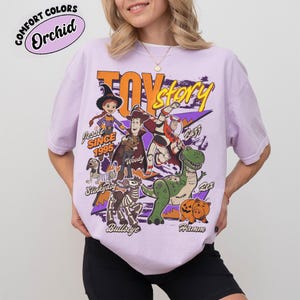 Retro Disney Toy Story 1995 Halloween Shirt, Woody Buzz Lightyear Rex Halloween Group Tee, WDW Disneyland Family 2026 Trip Tee, Pixar Fest Orchid