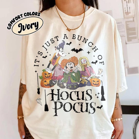 Comfort Colors Mickey and Friends Halloween Shirt, Disney Spooky Season Tee, Hocus Pocus Shirt, Pumpkin Halloween Shirt, Vintage Disney Tee