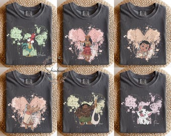 Camiseta de personajes de Moana, camiseta de Moana de Disney, camisetas de la familia Disney, camiseta de cumpleaños de Moana, Magic Kingdom Park, camiseta de princesa de Disney, viaje a Disney