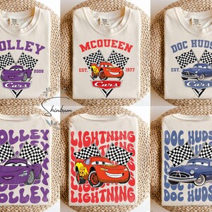 Custom Disney Cars Shirt, Pixar Lightening McQueen Tee, Sally Carrera Doc Hudson Shirt, Disneyland Family Trip Tee, Disney Matching Shirt