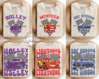 Custom Disney Cars Shirt, Pixar Lightening McQueen Tee, Sally Carrera Doc Hudson Shirt, Disneyland Family Trip Tee, Disney Matching Shirt