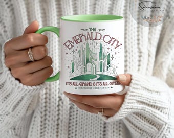 Wizard Movie Fan Emerald City Coffee Mug, Wicked Change For Good Mug, Wizard University Cup, Wicked Glinda Elphaba Mug, Wizard of Oz Gift