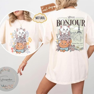 Vintage 70s The Aristocats Floral Flower 2 Sides Shirt, Everybody wants to be a cat Tee, Disney Cats, Disneyland Trip, Family Vacation Shirt