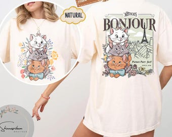 Vintage 70s The Aristocats Floral Flower 2 Sides Shirt, Everybody wants to be a cat Tee, Disney Cats, Disneyland Trip, Family Vacation Shirt