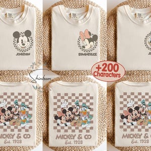 Vintage Mickey and Friends Shirts, Retro Disneyland Trip Shirt, Checkered Mickey Shirt, Disney Family Vacation Shirt, Custom Disney Shirts
