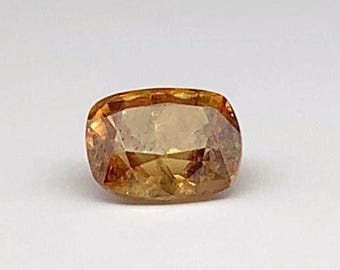 3 Carat Cushion Cut Sphene Gemstone – Greenish Yellow, Pakistan
