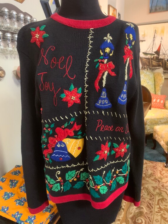 Vintage Ugly Christmas Sweater Festive 