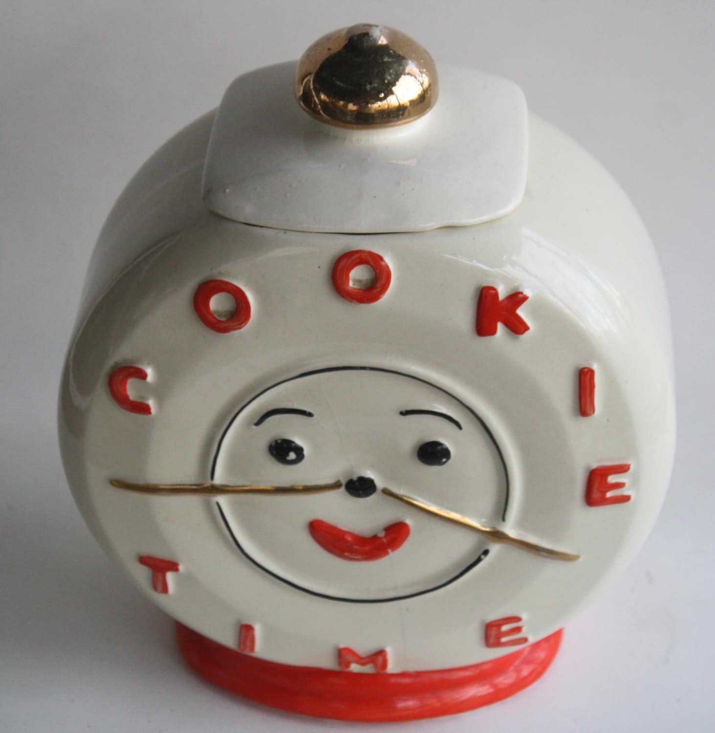 Cookie Time Vintage Clock Cookie Jar Etsy