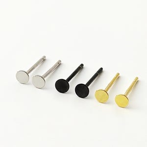 Sterling Silver Tiny Dot Stud Earrings, Dot Earrings, Super Small Flat Studs, Small Disc Studs, Helix/Conch Studs, Minimalist Studs, SGE223