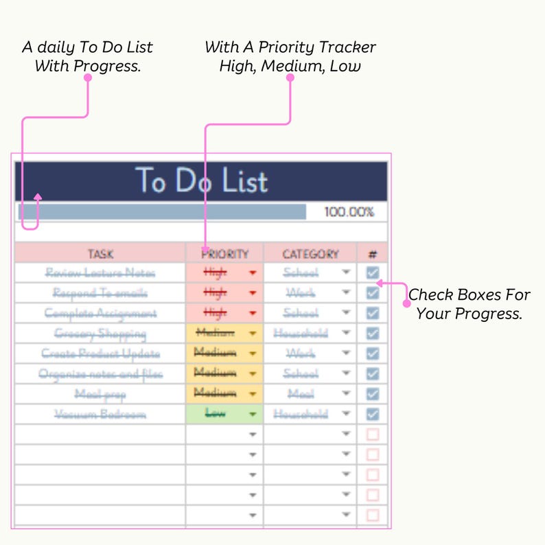 Buy Weekly Planner 2025 Undated Digital Weekly Planner Template