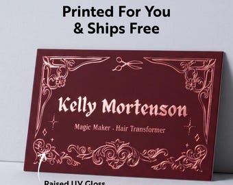 Luxury Business Card Raised Gloss Beauty Salon Appointment Card Hair Stylist Printed Spot Gloss Custom Branding Beauty Suite UV Small Biz