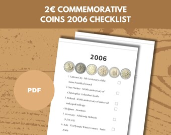 2 Euro Commemorative 2006 Coins Checklist Printable Coin Collectibles