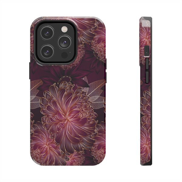 Gorgeous Burgundy Mum Flower Tough iPhone Case