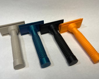 Double-Edge Safety Razor Ultralight 3D Printed - Short Handle - Classic Shave for Travel, Camping, & Home